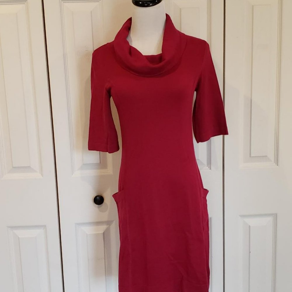 Banana Republic Raspberry Cowl Neck Dress